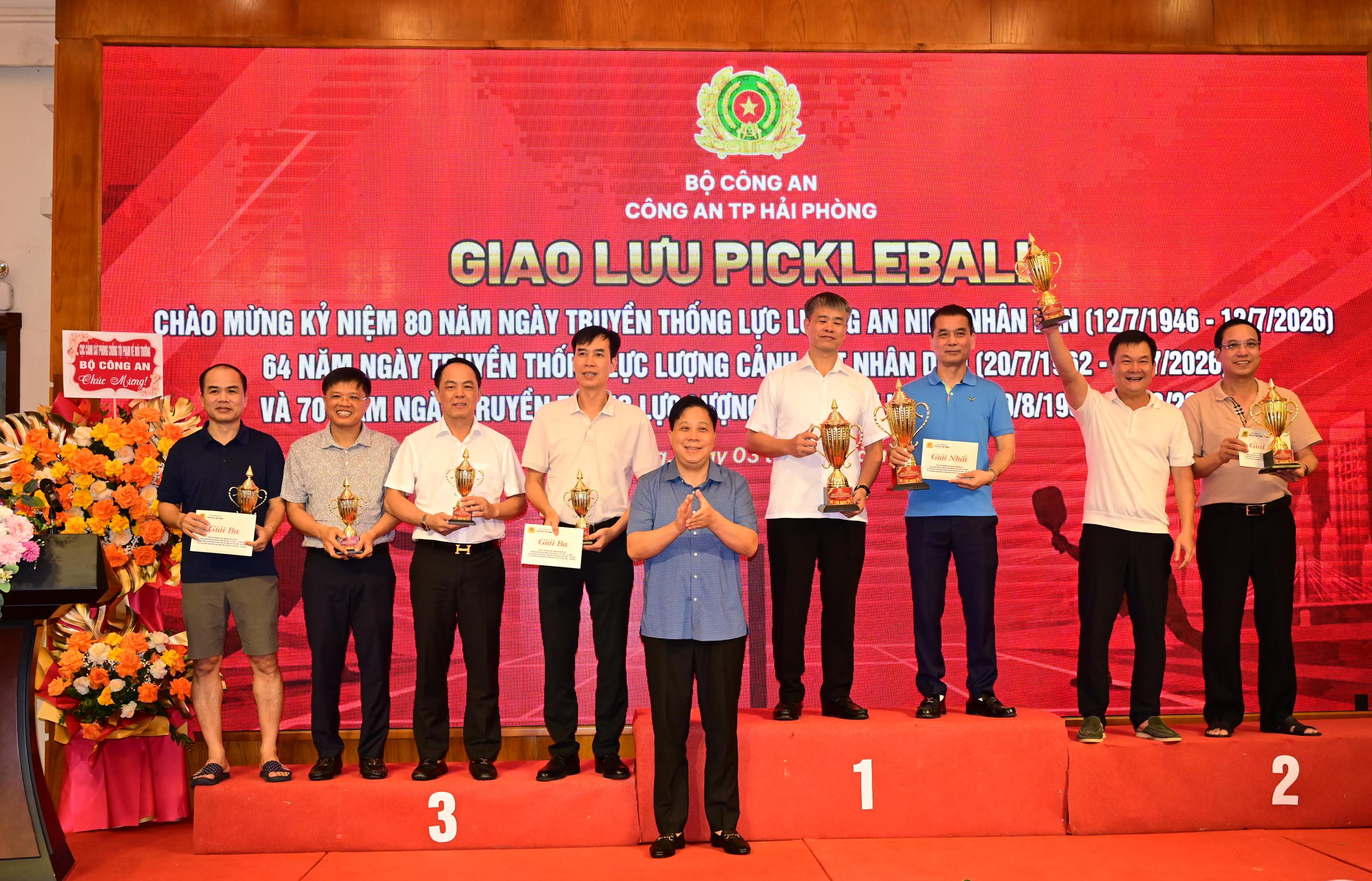 Tổ chức thành công Giải Pickleball giao lưu Công an thành phố Hải Phòng với các đơn vị 